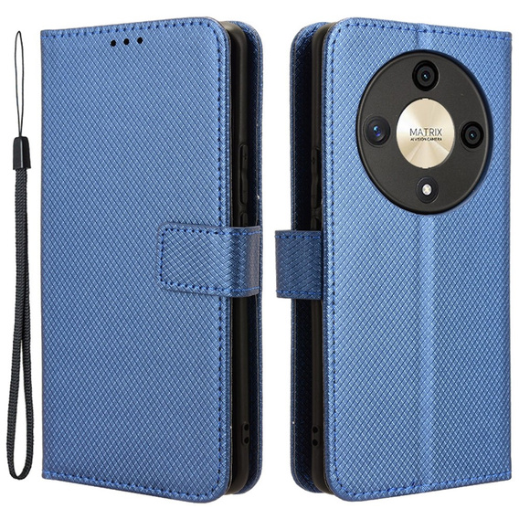 Klopové pouzdro pro Honor Magic 6 Lite 5G, Wallet Smart Magnet, modré