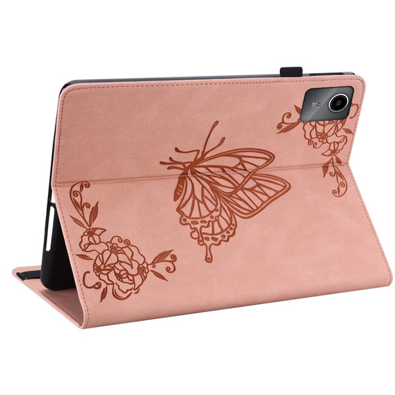 Pouzdro pro Lenovo Tab M11, Butterfly, růžové