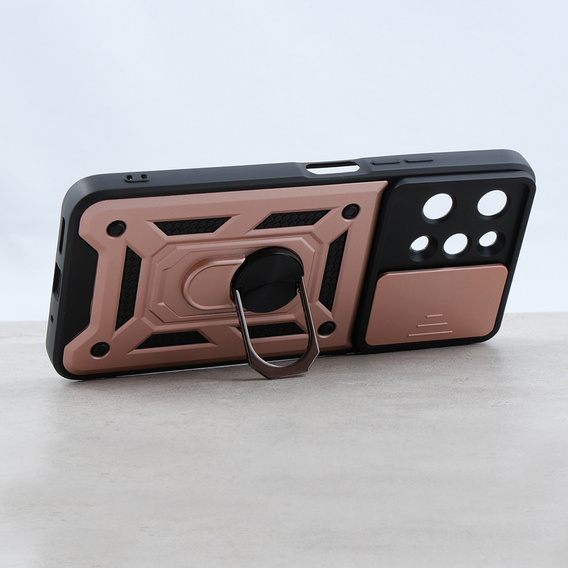 Pouzdro pro Xiaomi Redmi 12, CamShield Slide, růžové rose gold