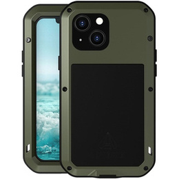 Pouzdro Love Mei pro iPhone 13 mini, armored with glass, zelené / černé