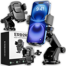 Držák do auta ERBORD ML88 pro telefon na okno/desku/do kokpitu