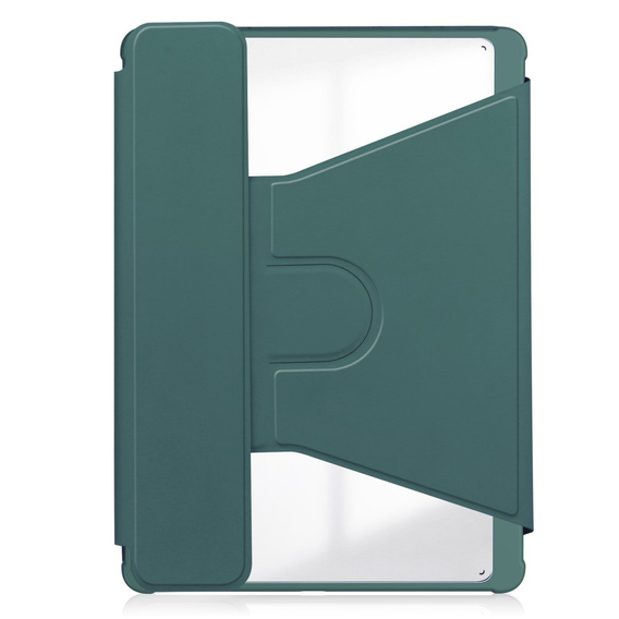 Pouzdro s klávesnicí pro Samsung Galaxy Tab S9 FE+ Plus, Rotary 360° Leather, tmavě zelené
