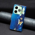 Klopové pouzdro pro Infinix Hot 40i, Wallet, Butterflies modré