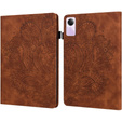 Pouzdro s klopou pro Xiaomi Redmi Pad SE 11", flower, hnědé