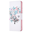 Klopové pouzdro pro Samsung Galaxy M34, Wallet, colorful tree, bílé