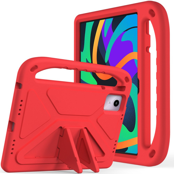 Dětské pouzdro pro Lenovo Tab M11, dětské pouzdro s rukojetí, červené