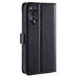 Klopové pouzdro pro Oppo Reno8 T 4G, Wallet Zipper Pocket, černé