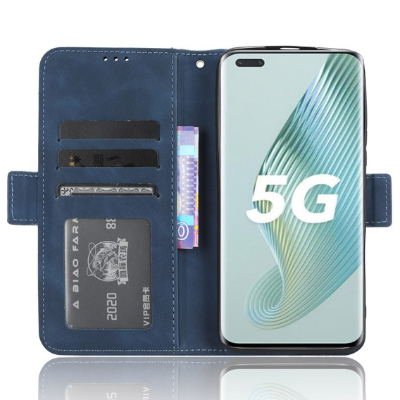 Klopové pouzdro pro Honor Magic 5 Pro 5G, Card Slot, námořnicky modré