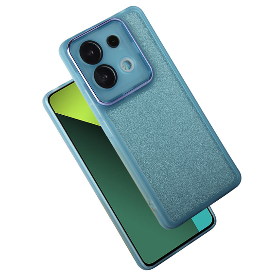 Pouzdro pro Xiaomi Redmi Note 13 5G, Glittery Powder, modré + 9H tvrzené sklo
