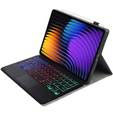 Podsvícené pouzdro s bluetooth touchpadem pro Xiaomi Pad 7 / Xiaomi Pad 7 Pro, černé