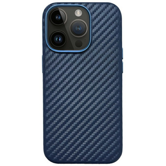KZDOO pouzdro pro iPhone 16 Pro, Carbon Fiber, modré