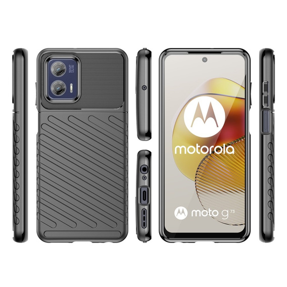 Pouzdro pro Motorola Moto G73 5G, Thunder, černé