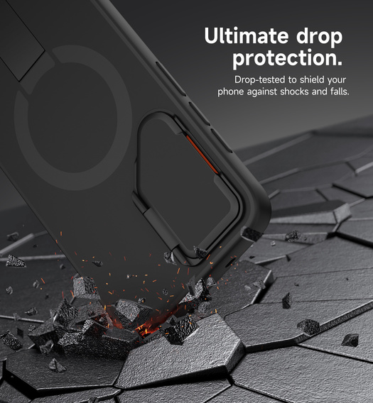 Pouzdro Suritch Shockproof s podstavcem a MagSafe pro Samsung Galaxy S25 FE