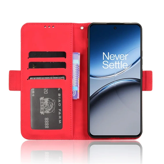 Klopové pouzdro pro OnePlus Nord 4, Card Slot, červené