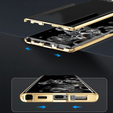 Magnetické pouzdro Dual Glass MagSafe pro Samsung Galaxy S24+ Plus, zlaté