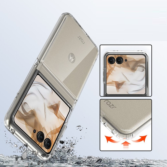 Pouzdro pro Motorola Razr 50 5G / Razr 60 5G, Fusion Hybrid, průhledné