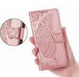 Klopové pouzdro pro Oppo A40 / Oppo A40m, Butterfly, růžové rose gold