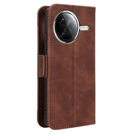Klopové pouzdro pro Xiaomi Poco F7 Pro, Card Slot, hnědé