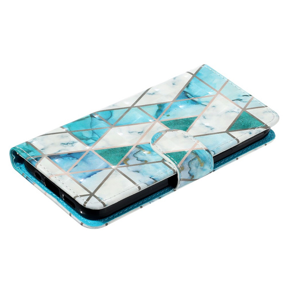 Klopové pouzdro pro Samsung Galaxy A35 5G, Wallet, Marble zelené