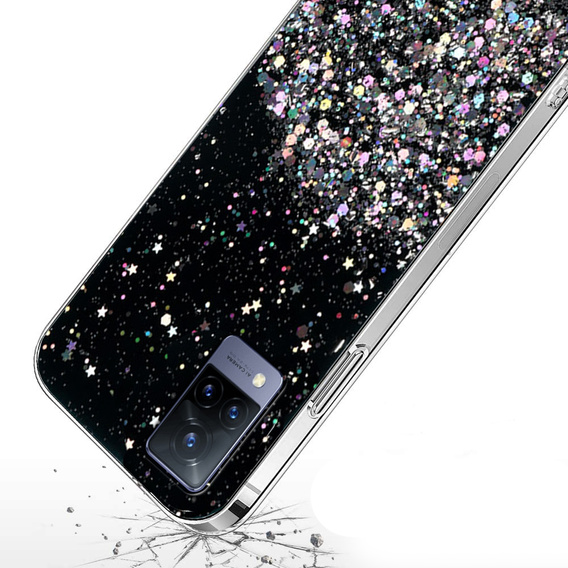 Pouzdro pro Vivo V21 5G, Glittery, černé