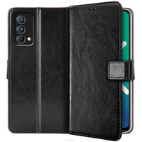 Klopové pouzdro pro Realme GT Master, Crazy Horse Wallet, černé