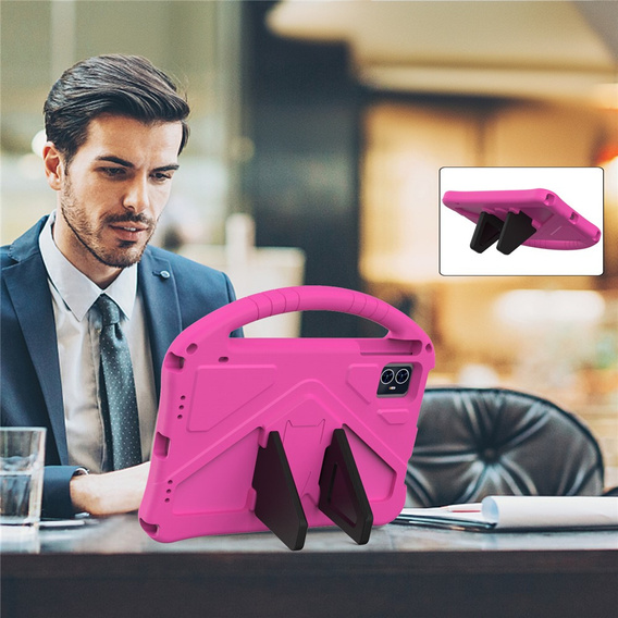 Dětské pouzdro pro T Tablet 2 5G, se stojánkem a rukojetí, růžové