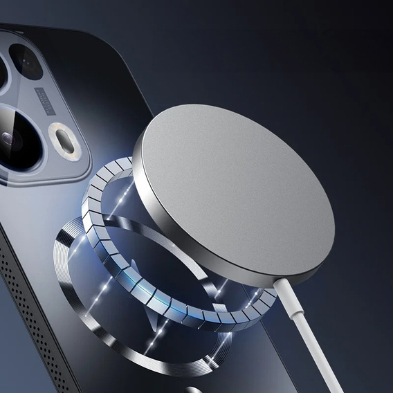 Pouzdro pro Oppo Reno 13, MagSafe, stříbrné,