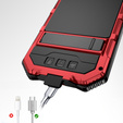Pancéřové pouzdro pro iPhone 16E, R-JUST, červené