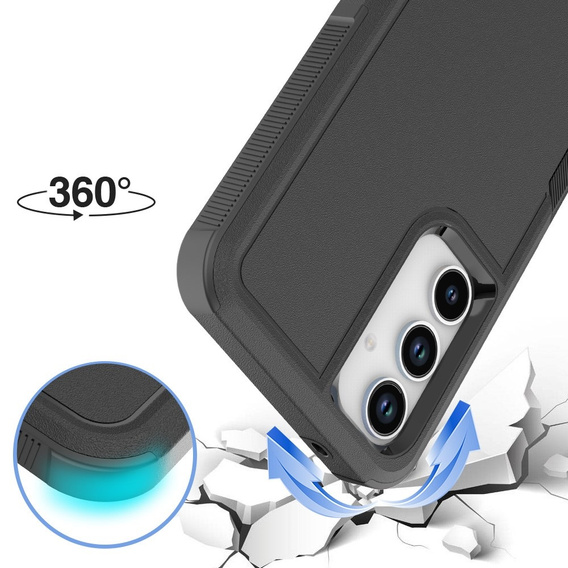 Pancéřované pouzdro pro Samsung Galaxy A35 5G, Dual Shockproof, černé