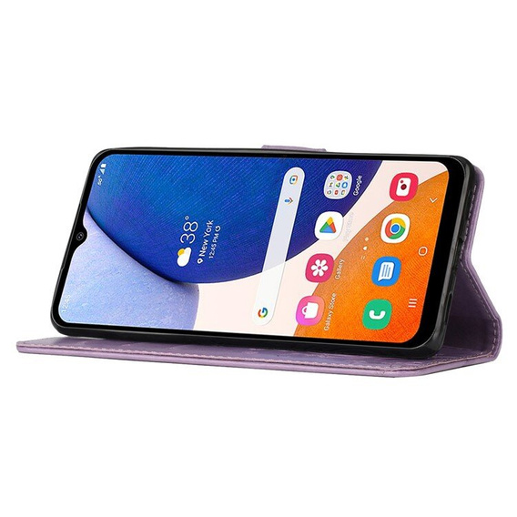 Klopové pouzdro pro Samsung Galaxy A55 5G, Wallet, Butterfly, fialové
