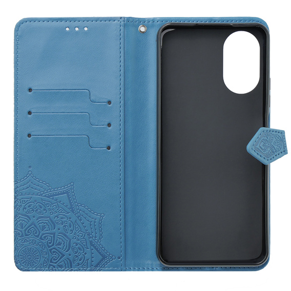 Klopové pouzdro pro Oppo A58 4G, Mandala, modré