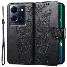 Klopové pouzdro pro Infinix Note 30 5G, Butterfly, černé