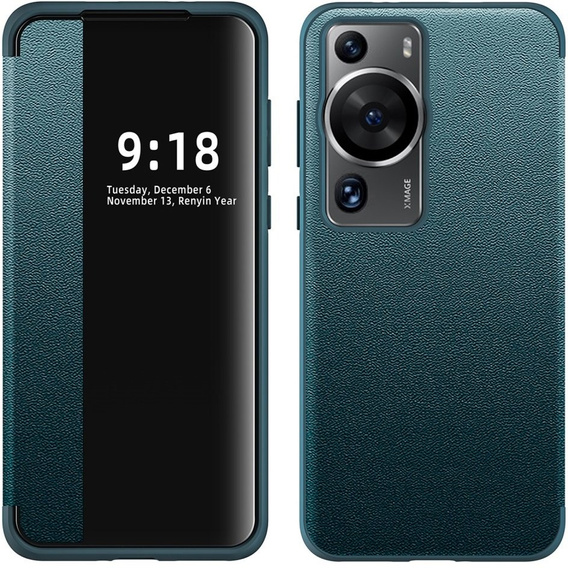 Flipové pouzdro pro Huawei P60 Pro, Side View, modré