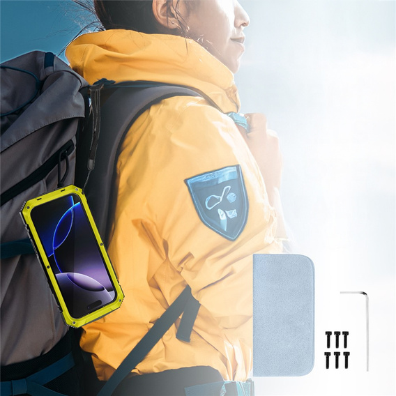 Pouzdro R-JUST s podstavcem a integrovaným sklem pro iPhone 17 Pro