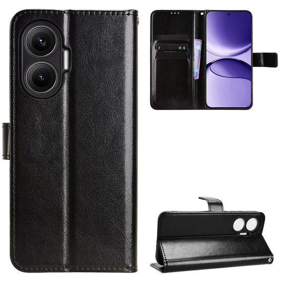 Crazy Horse Peněženkové flipové pouzdro pro Xiaomi Poco F7 5G