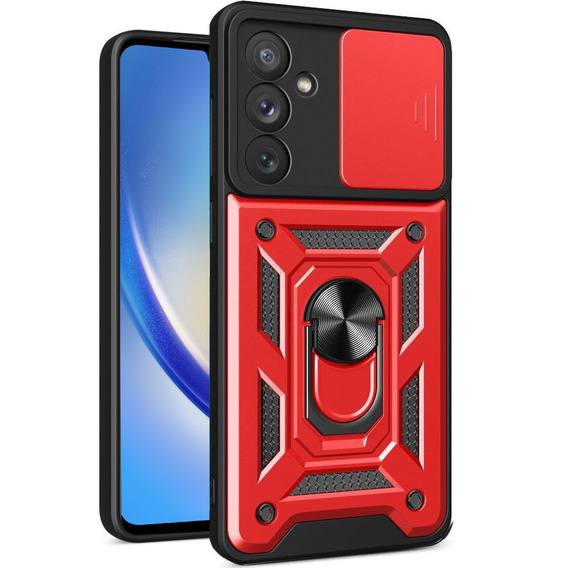 Pouzdro pro Samsung Galaxy M34, CamShield Slide, červené