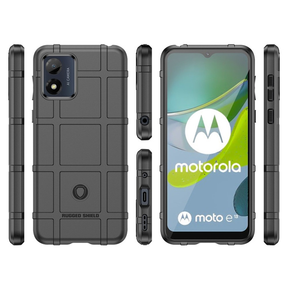 Pouzdro pro Motorola Moto E13, Rugged Shield, černé