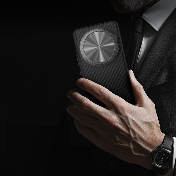 Pouzdro pro Xiaomi 14 Ultra, pancéřované Nillkin, Carboprof Case, pro Magsafe, černé