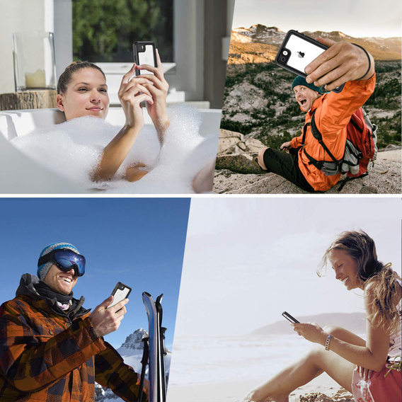 Vodotěsné pouzdro IP68 pro iPhone 7/8/SE 2020/SE 2022, černé