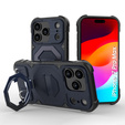 Pouzdro pro iPhone 17 Pro Max, pro MagSafe, pancéřované se stojánkem, modré