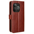 Klopové pouzdro pro Realme GT 6 / 6T, Crazy Horse Wallet, hnědé
