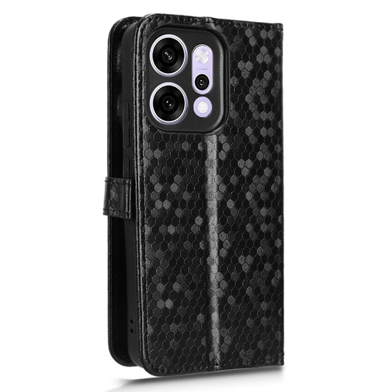 Klopové pouzdro pro Oppo Reno 14, Wallet Rhombus, černé