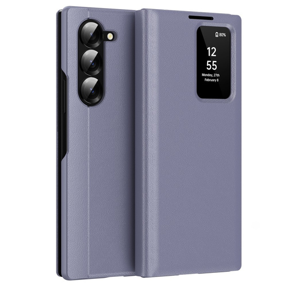 Flipové pouzdro pro Samsung Z Fold5 5G, Smart View Wallet, levandulové