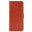 Klopové pouzdro pro Infinix Note 12 5G, Crazy Horse Wallet, hnědé