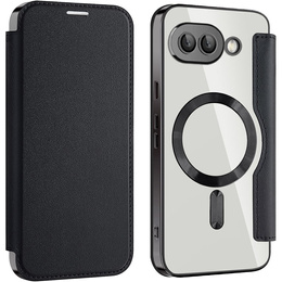 Klopové pouzdro pro Google Pixel 9A, RFID Wallet MagSafe CamShield, černé