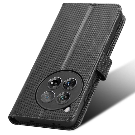 Klopové pouzdro pro OnePlus 12 5G, Wallet Smart Magnet, černé