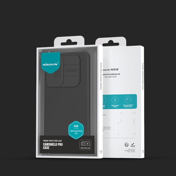 Pouzdro pro Samsung Galaxy A35 5G, obrněné Nillkin, CamShield Pro, černé