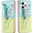 Klopové pouzdro pro Motorola Moto G53 5G / G23 / G13, Wallet, feather, modré