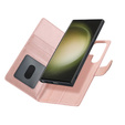 Klopové pouzdro pro Samsung Galaxy S23 Ultra, peněženka, pro MagSafe, růžové rose gold
