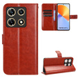 Klopové pouzdro pro Infinix Note 30 Pro 4G, Crazy Horse Wallet, hnědé